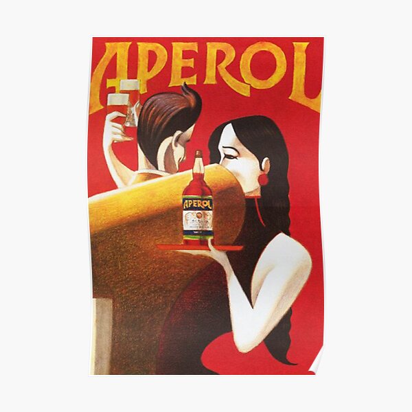 Affiche publicitaire d'apéritif de boisson alcoolisée vintage Aperol Poster