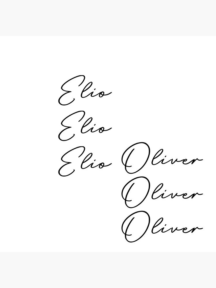 Disover Elio Elio Elio Oliver Oliver Oliver Premium Matte Vertical Poster