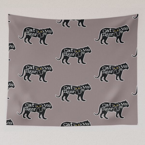 Item preview, Cute cat vs tiger shirts, cute cat vs tiger design, cute cat vs tiger lover, funny cat vs tiger masks, funny cat vs tiger phone cases, nice cat vs tiger stikars, cat vs tiger mugs, cat vs tiger clock  designed and sold by Poussyarts.