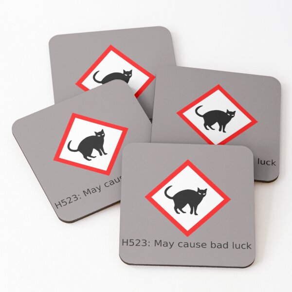 Item preview, Hazard - May Cause Bad Luck Cat designed and sold by Zachariahs' Odd Shop.
