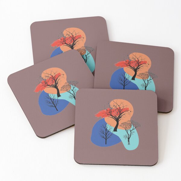 Item preview, 3 trees in a pastel background ! designed and sold by Byoudesigns.
