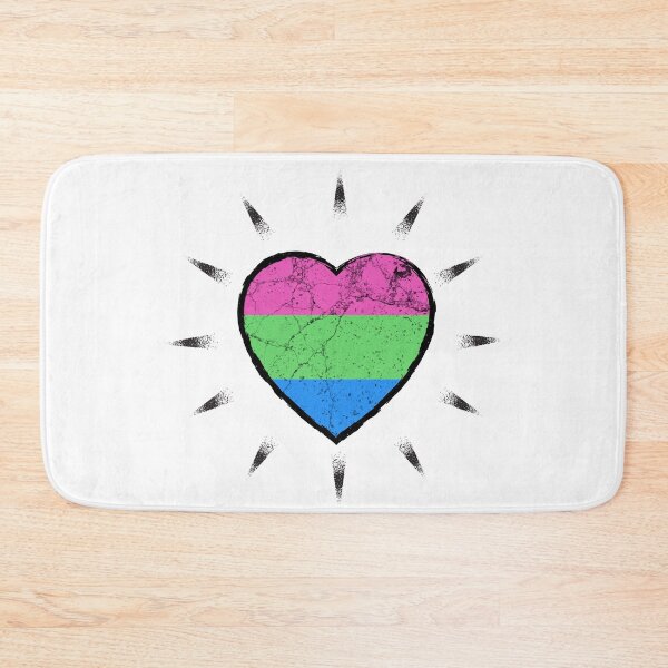Item preview, Polysexual heart beats for subtle pride | LGBTQ designed and sold by Petra Becker.