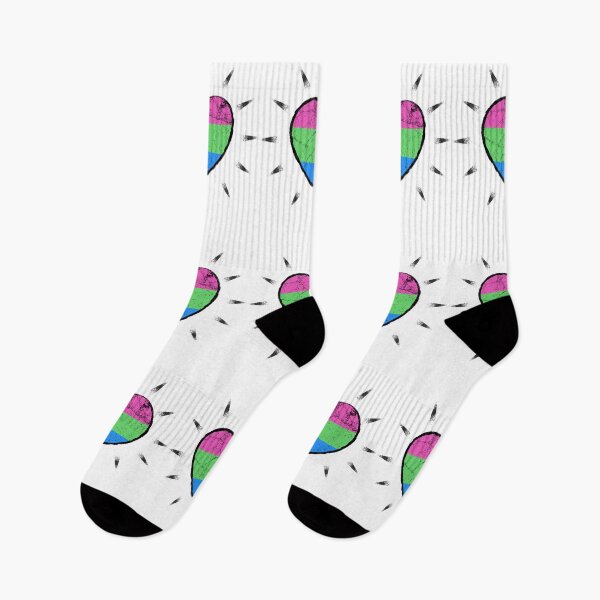 Item preview, Polysexual heart beats for subtle pride | LGBTQ designed and sold by Petra Becker.