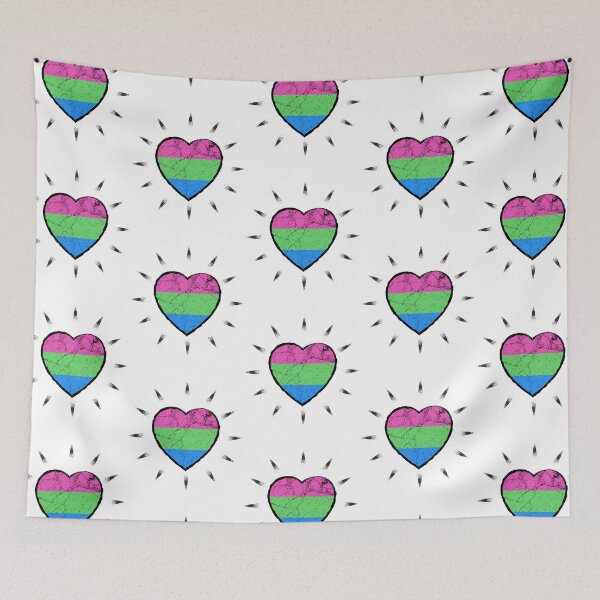 Item preview, Polysexual heart beats for subtle pride | LGBTQ designed and sold by Petra Becker.