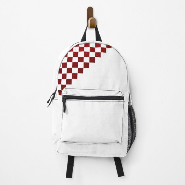 Item preview, Checkered Glitter White Red Triangle designed and sold by oxoxoxo.