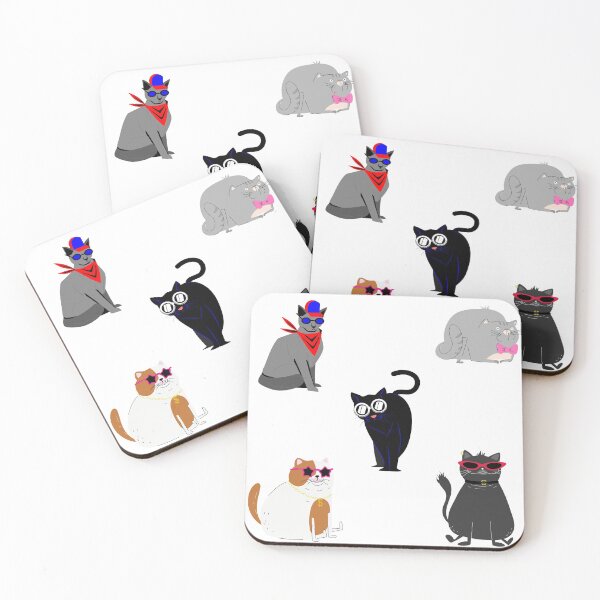 Item preview, Cattitude Cat Stickerspack Cool Cat Pack Full Time Cat Mom Cool Cats Pattern designed and sold by KLINESTORE.