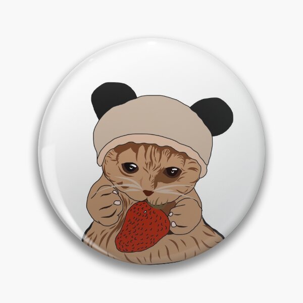 Artikelvorschau, Katze mit Erdbeere entworfen und verkauft von KCFdesigns.