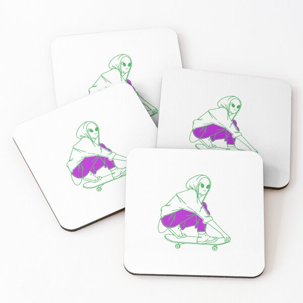 Item preview, Skating Alien designed and sold by RedsStickerShop.