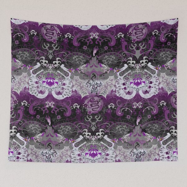 Item preview, Asexual Pride Damask -- Asexual Pride Flag Colors designed and sold by ArgyleImp.