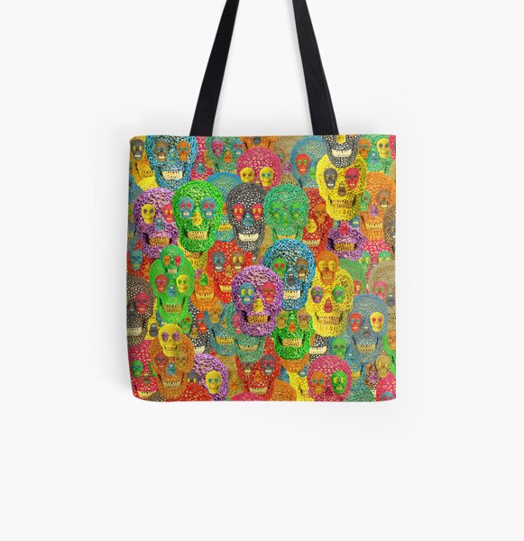 pop skulls by Leo Haz Allover-Print Tote Bag