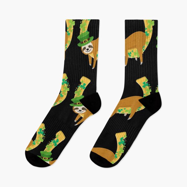 Item preview, Sloth Napping leprechaun horseshoe St. Patrick's Day designed and sold by JessicaHealey.