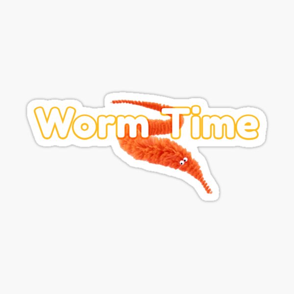 Worm on a String time Sticker