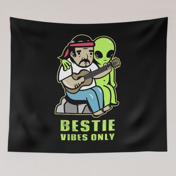 Item preview, Bestie Vibes Only - Alien - UFO designed and sold by TKsTees.