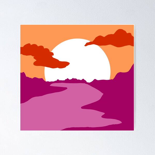 Item preview, Subtle lesbian pride landscape designed and sold by Dinneendraws.