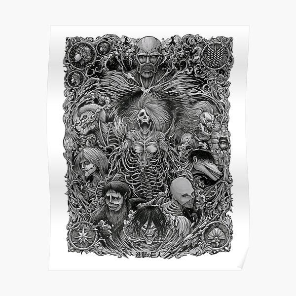 Attack on Titan season 4 the nine titans in one picture Poster