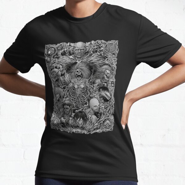 Attack on Titan saison 4 Les neuf titans en une seule photo T-shirt respirant