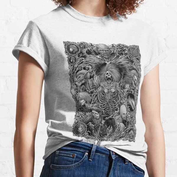Attack on Titan saison 4 Les neuf titans en une seule photo T-shirt classique