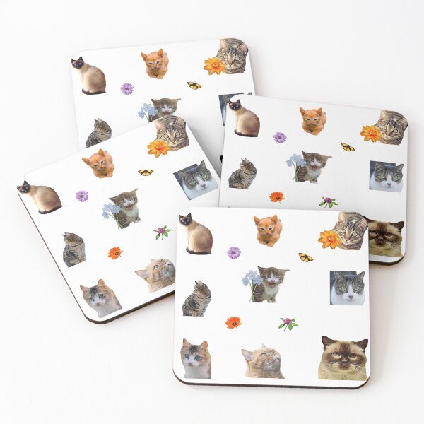 Item preview, Cute Cats Kittens Flower Stickers Bundle designed and sold by silviaol.
