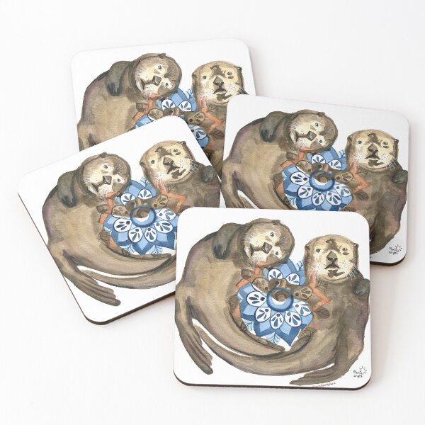 Item preview, Two Otters designed and sold by marleywrightart.