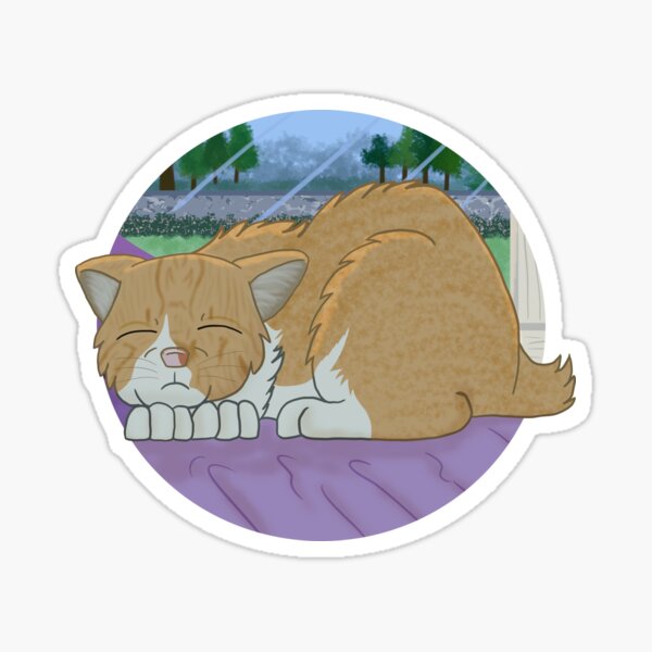 Nap By The Window Sticker