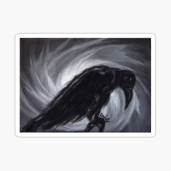 Dream the crow black dream. Sticker