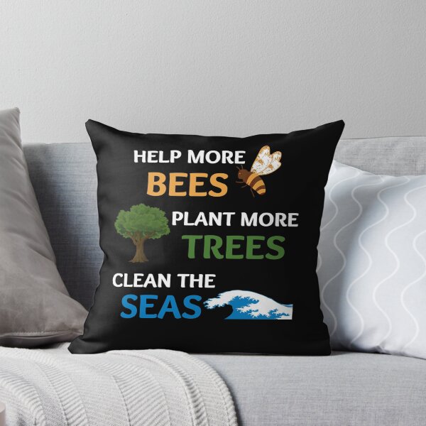 Item preview, Help More Bees Plant More Trees Clean The Seas designed and sold by momsnpops.