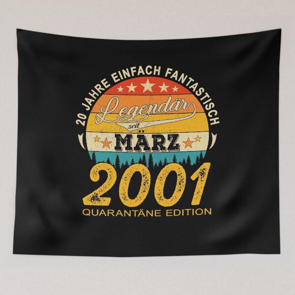 Item preview, 20th Birthday 20 Years Born In 2001 March designed and sold by Renergie.