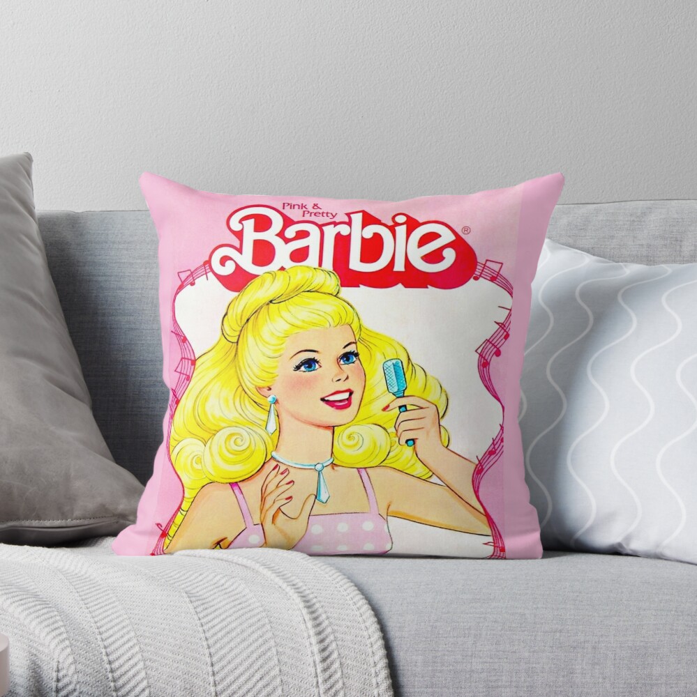 "BARBIE VINTAGE" Throw Pillow by princessticker | Redbubble