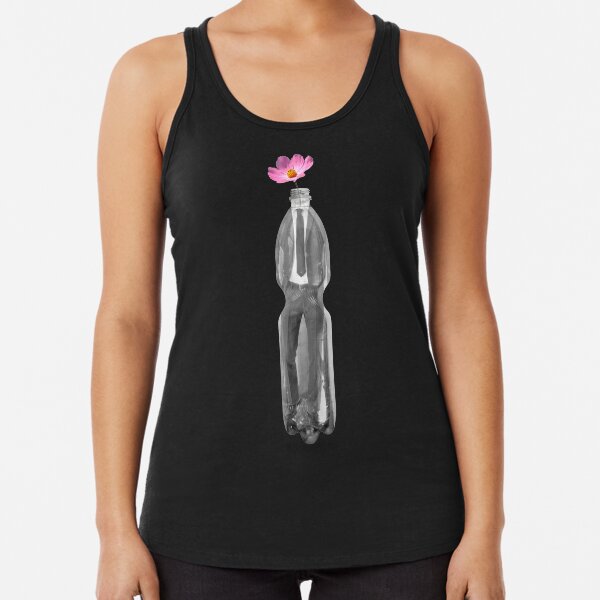 floral longings at the office in a PET bottle by Leo Haz Racerback Tank Top