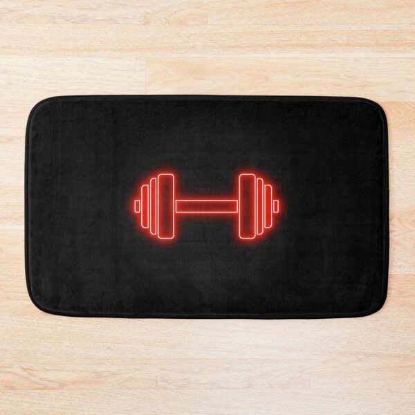Item preview, Red Retro Neon Line Dumbbell Icon designed and sold by dylanxh.