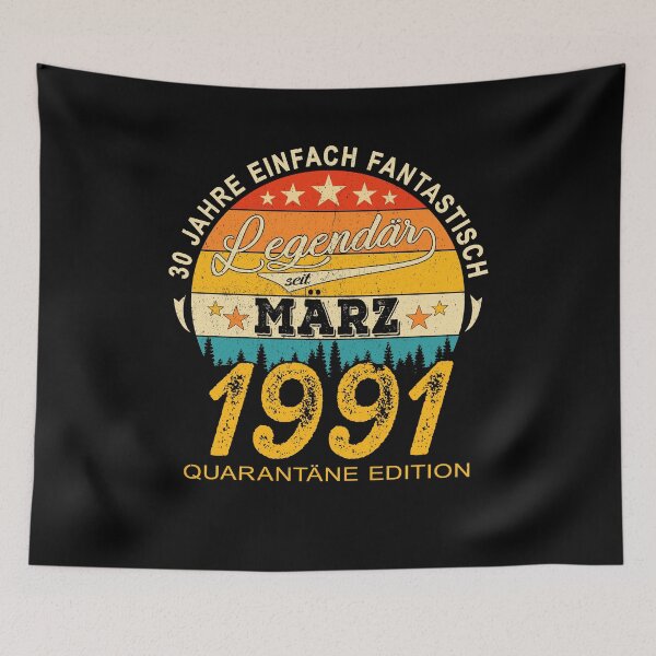Item preview, 30th Birthday 30 Years Born In 1991 March designed and sold by Renergie.