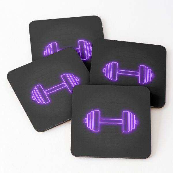 Item preview, Purple Retro Neon Line Dumbbell Icon designed and sold by dylanxh.