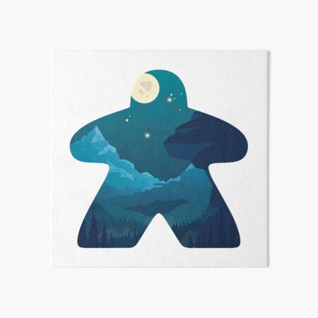 Blue Meeple Competitive Cooperative | Art Board Print