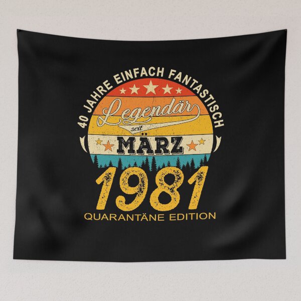 Item preview, 40th Birthday 40 Years Born In 1981 March designed and sold by Renergie.