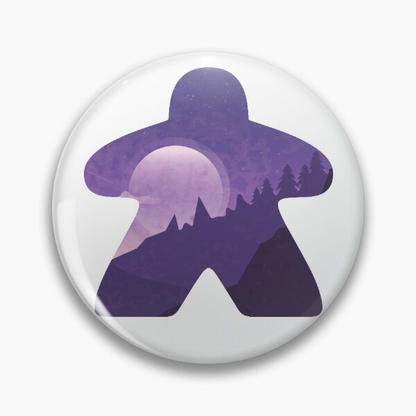 Item preview, Purple Moon and Mountain Scape Meeple Board Game Adventure Scene designed and sold by BeamGeeks.