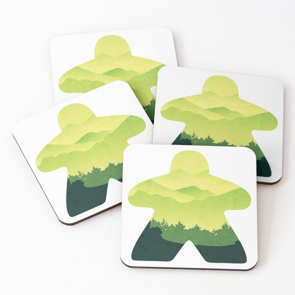 Item preview, Green Hillside Scape Meeple Board Game Adventure Scene designed and sold by BeamGeeks.