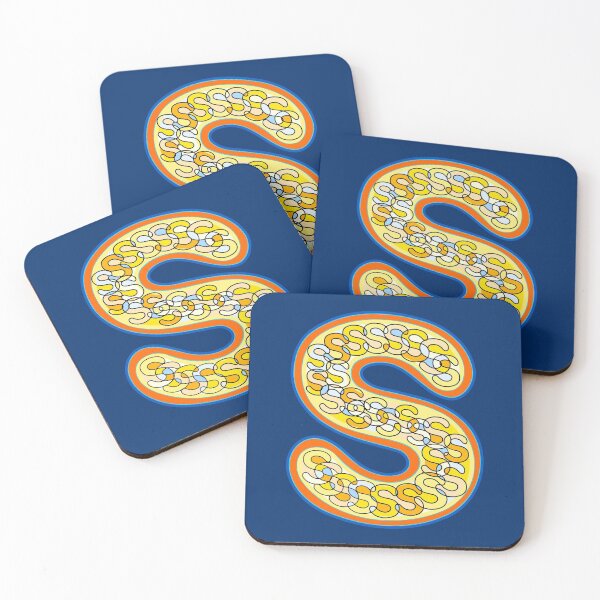 Item preview, Letter S (yellow and orange) designed and sold by artfulnotebook.