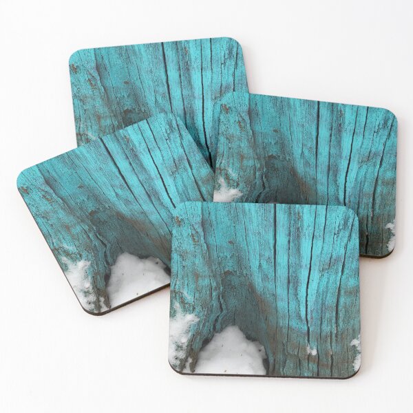 Item preview, Turquoise Wood trunk and snow background designed and sold by Marilena Strambu.