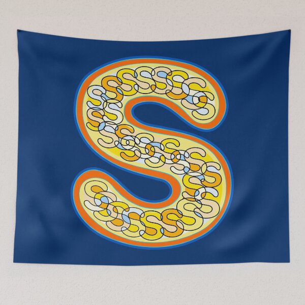 Item preview, Letter S (yellow and orange) designed and sold by artfulnotebook.