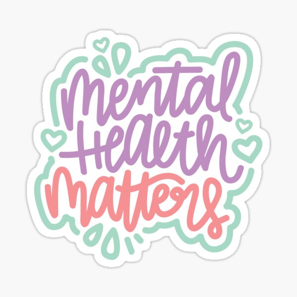 Item preview, Mental Health Matters - Purple / Pink / Mint designed and sold by TswizzleEG.