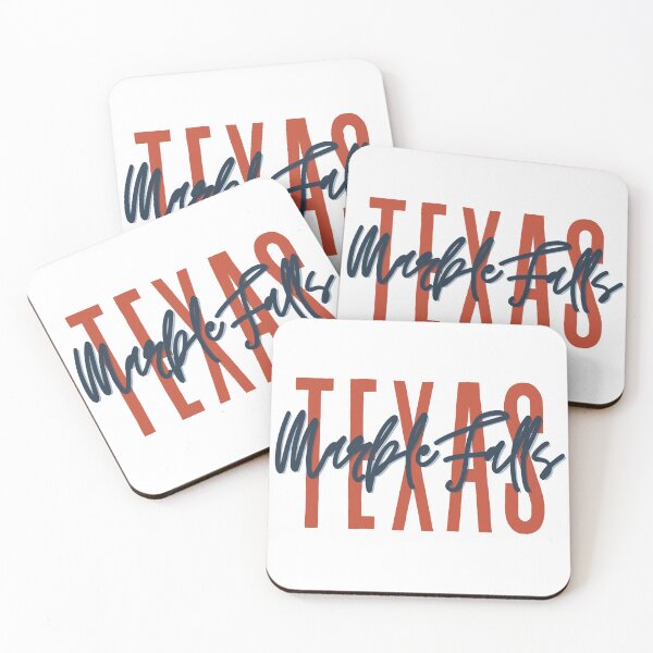 Item preview, Marble Falls Texas // Script Design // State Flag Colors designed and sold by KylieBeth Designs.