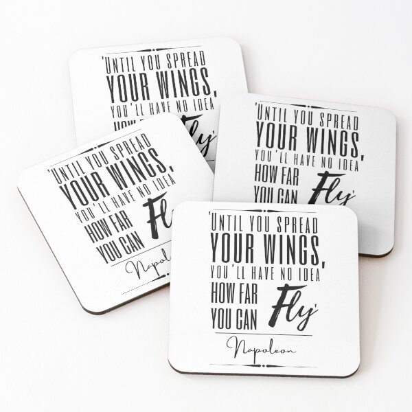 Item preview, Napoleon Bonaparte Inspirational Historical Quote- “Until you spread your wings, you’ll have no idea how far you can fly.”   designed and sold by QuoteActually.