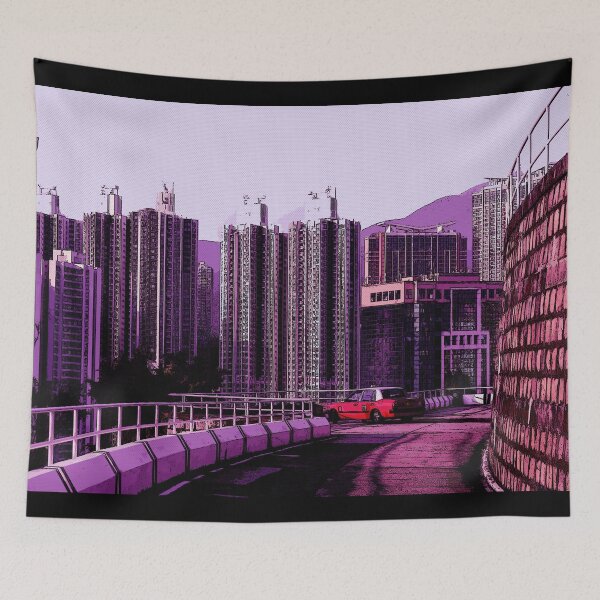 Item preview, Hong Kong red car comics vintage digital paint designed and sold by RazzArt.