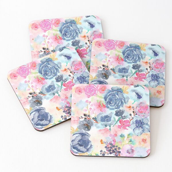 Item preview, Watercolor Floral in Navy, Pink, & Blush designed and sold by The Artwerks.