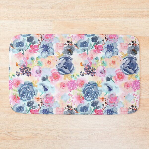 Item preview, Watercolor Floral in Navy, Pink, & Blush designed and sold by The Artwerks.