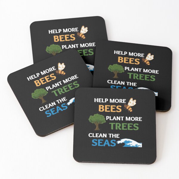 Item preview, Help More Bees Plant More Trees Clean The Seas designed and sold by momsnpops.