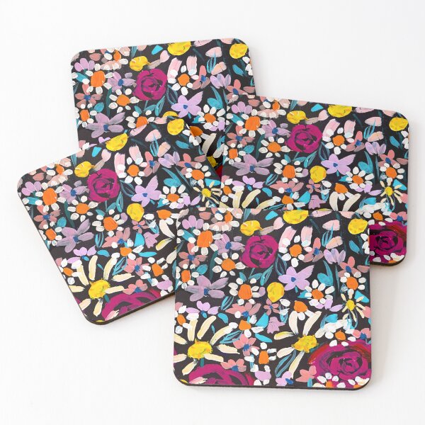 Item preview, Spring Floral Painting in pink, blues, violet, and orange  designed and sold by The Artwerks.