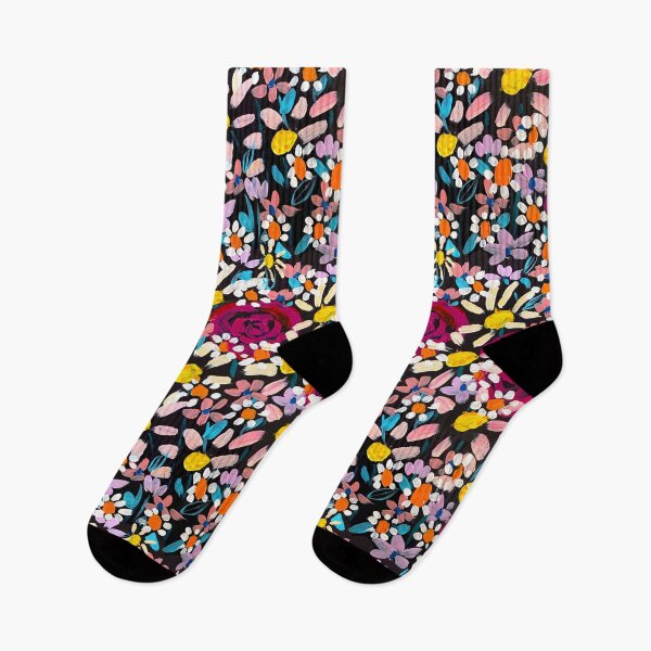 Item preview, Spring Floral Painting in pink, blues, violet, and orange  designed and sold by The Artwerks.