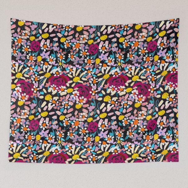 Item preview, Spring Floral Painting in pink, blues, violet, and orange  designed and sold by The Artwerks.