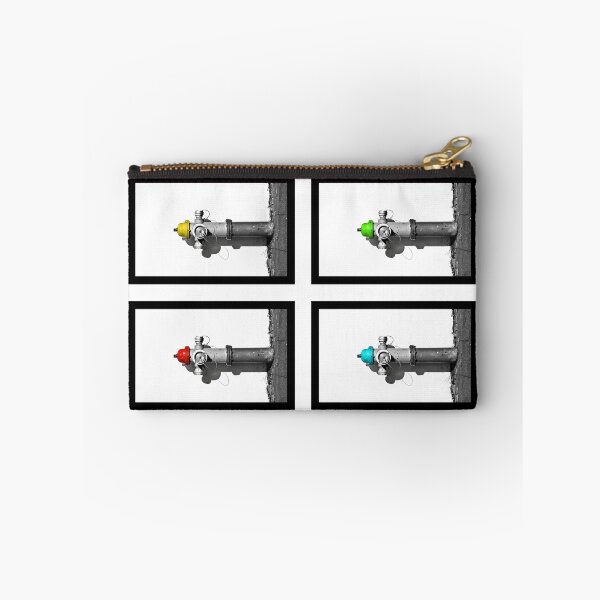 Item preview, Fire Hydrants in black and white with pop of drop color. designed and sold by dkaranouh.
